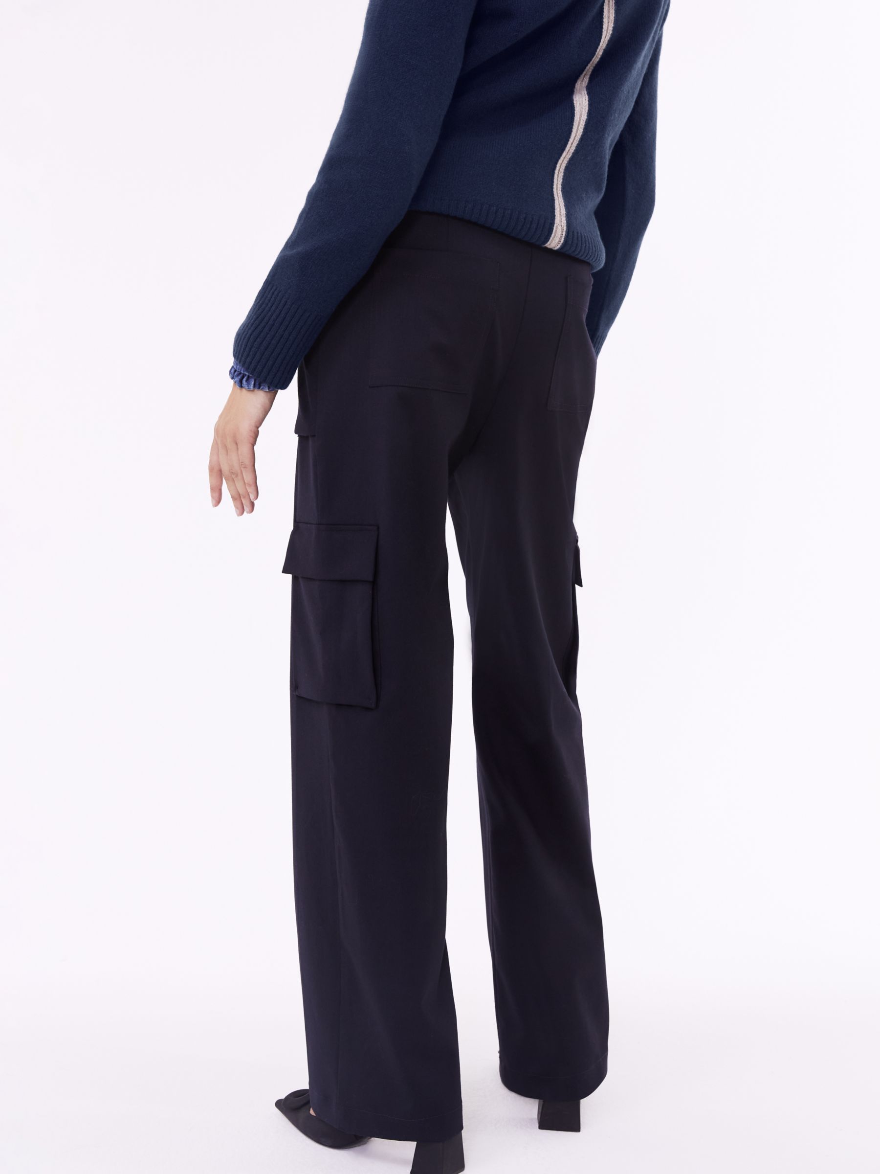 Buy Baukjen Patricia Tailored Utility Wool Blend Cargo Trousers, Classic Navy Online at johnlewis.com