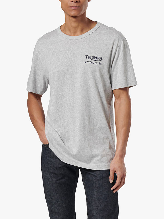 Triumph Motorcycles Adcote T-Shirt, Silver Marl
