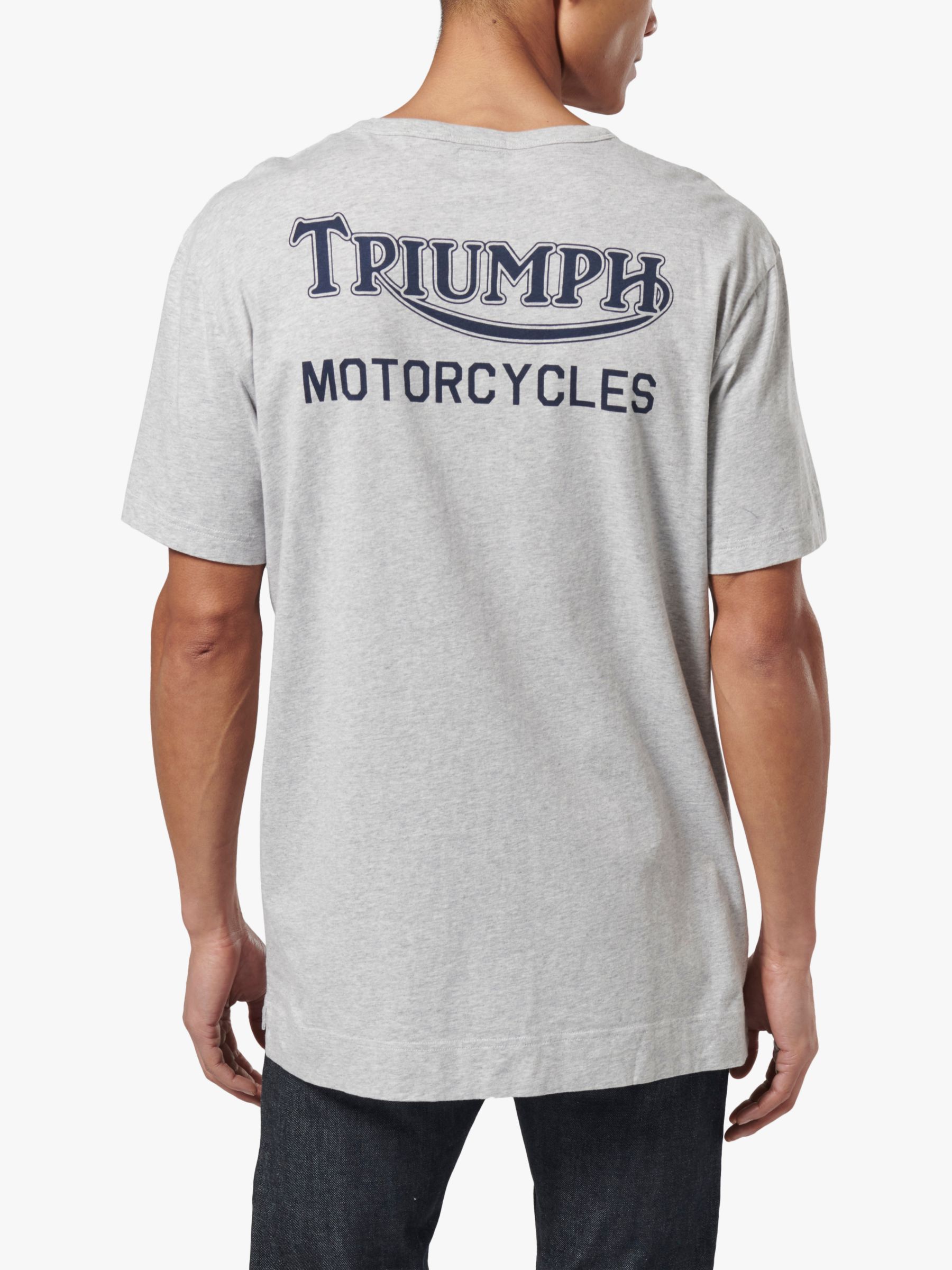 Triumph Motorcycles Adcote T-Shirt, Silver Marl, S