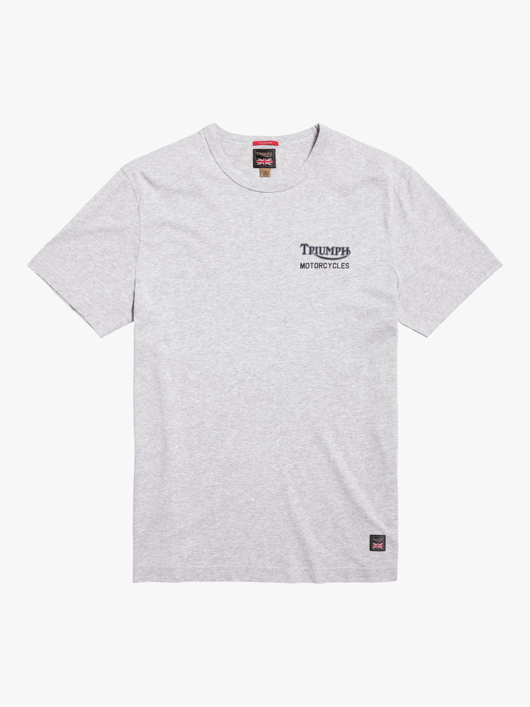Triumph Motorcycles Adcote T-Shirt, Silver Marl, S