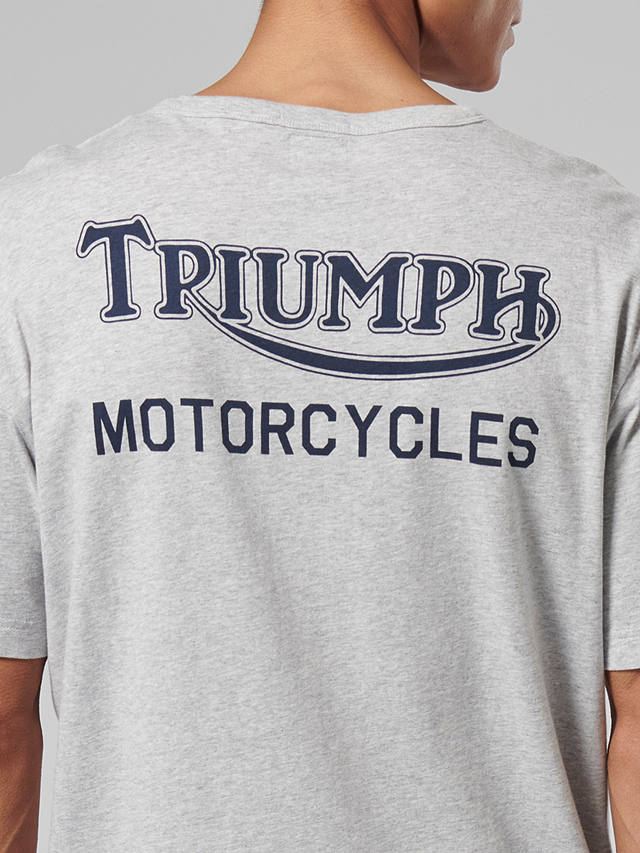Triumph Motorcycles Adcote T-Shirt, Silver Marl