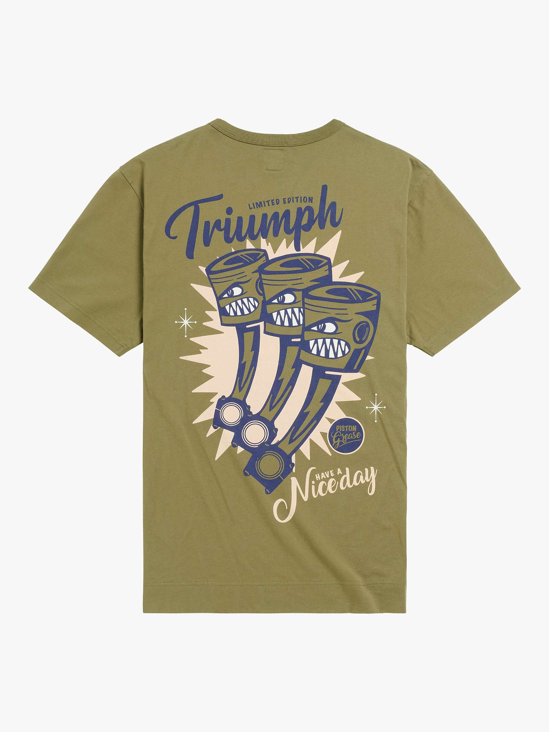 Buy Triumph Motorcycles Triple Piston T-Shirt Online at johnlewis.com