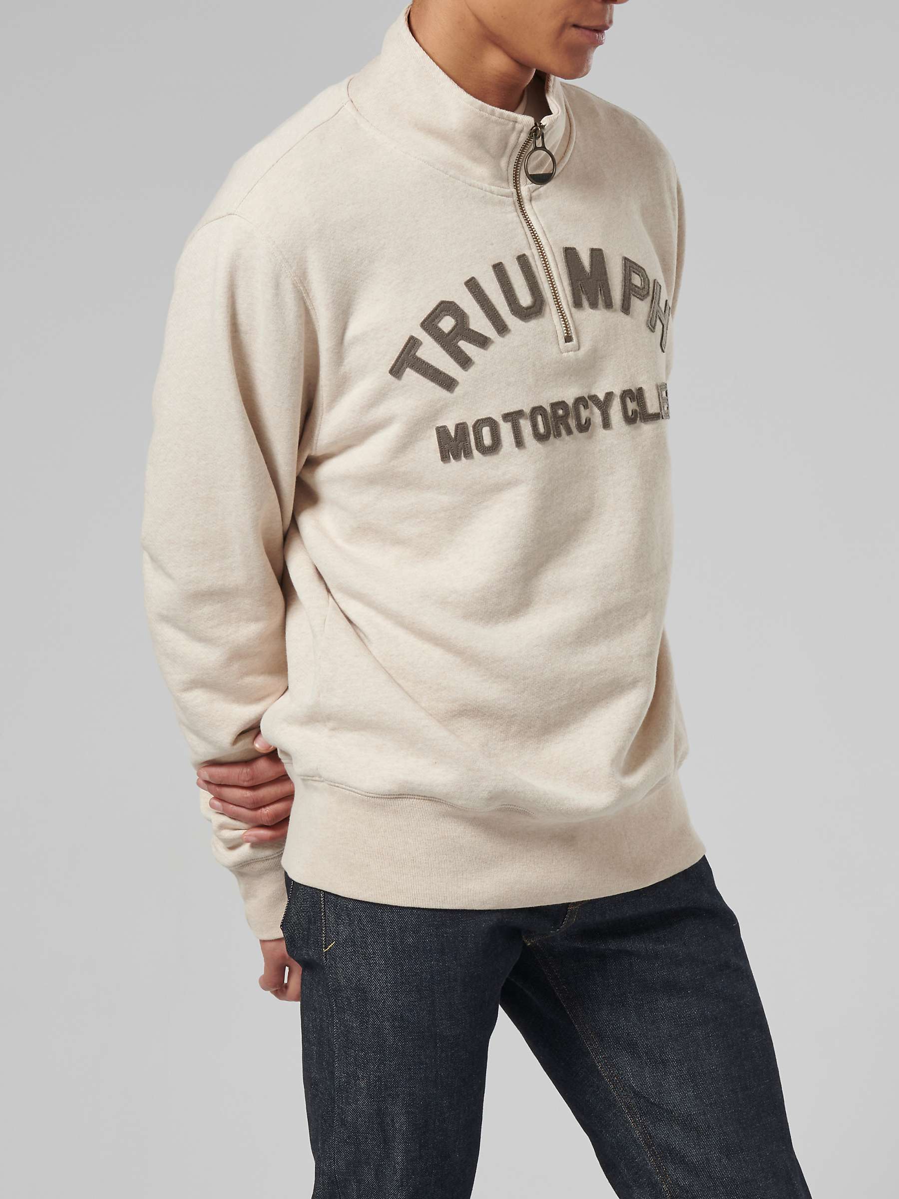 Buy Triumph Motorcycles Ribble Zip Neck Sweatshirt Online at johnlewis.com