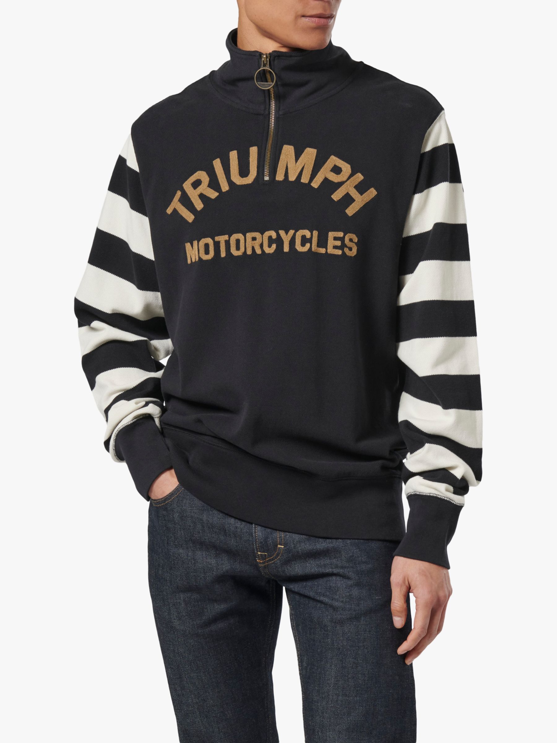 Triumph Motorcycles Highly Quarter Zip Sweatshirt, Black, S