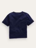 Mini Boden Kids' Relaxed Space Galaxy Printed T-Shirt, College Navy, College Navy