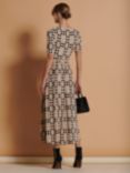 Jolie Moi Spot Print Wrap Jersey Maxi Dress, Beige