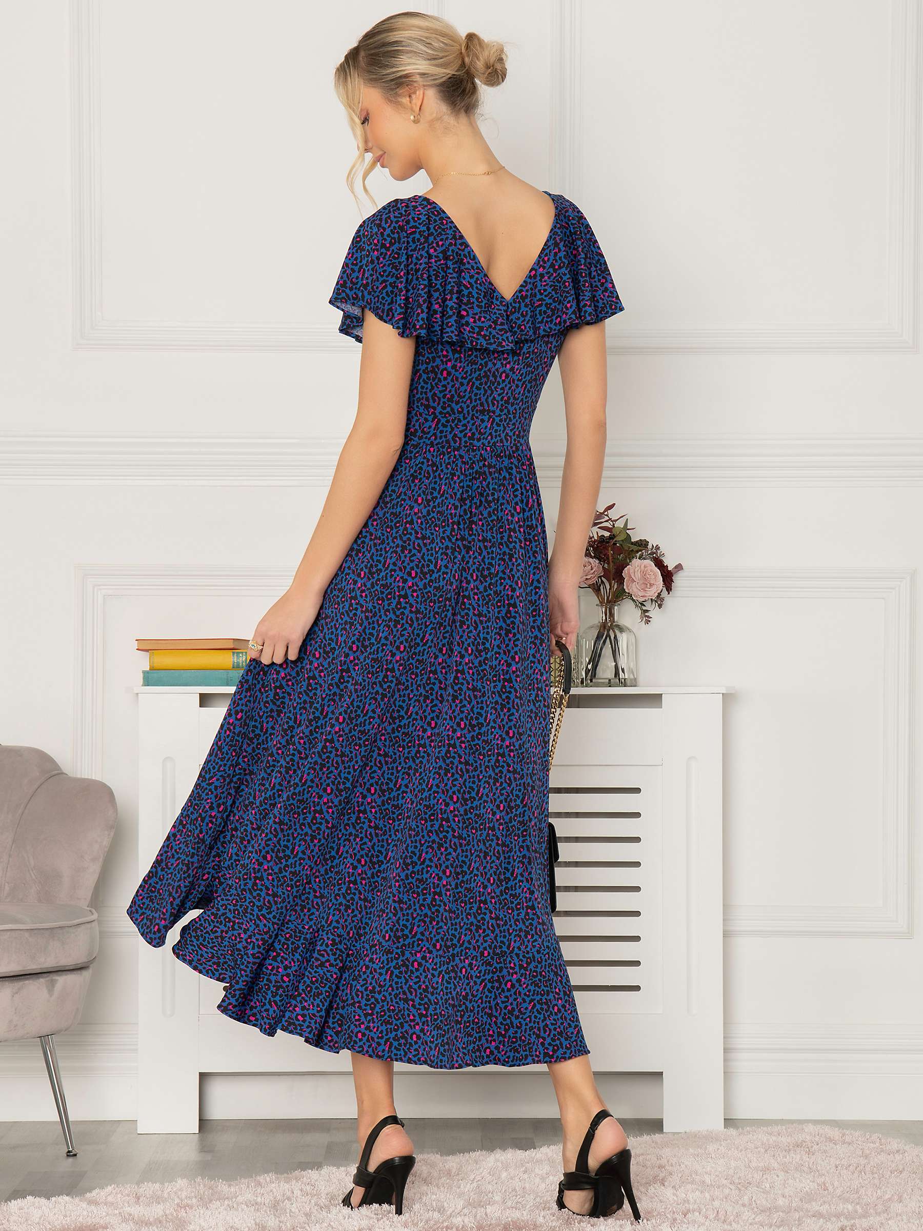 Buy Jolie Moi Gerriyn Animal Print Midi Dress, Blue/Multi Online at johnlewis.com