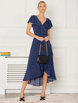 Jolie Moi Gerriyn Animal Print Midi Dress, Blue/Multi