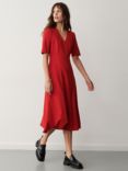 Finery Lillis A-Line Midi Dress, Red