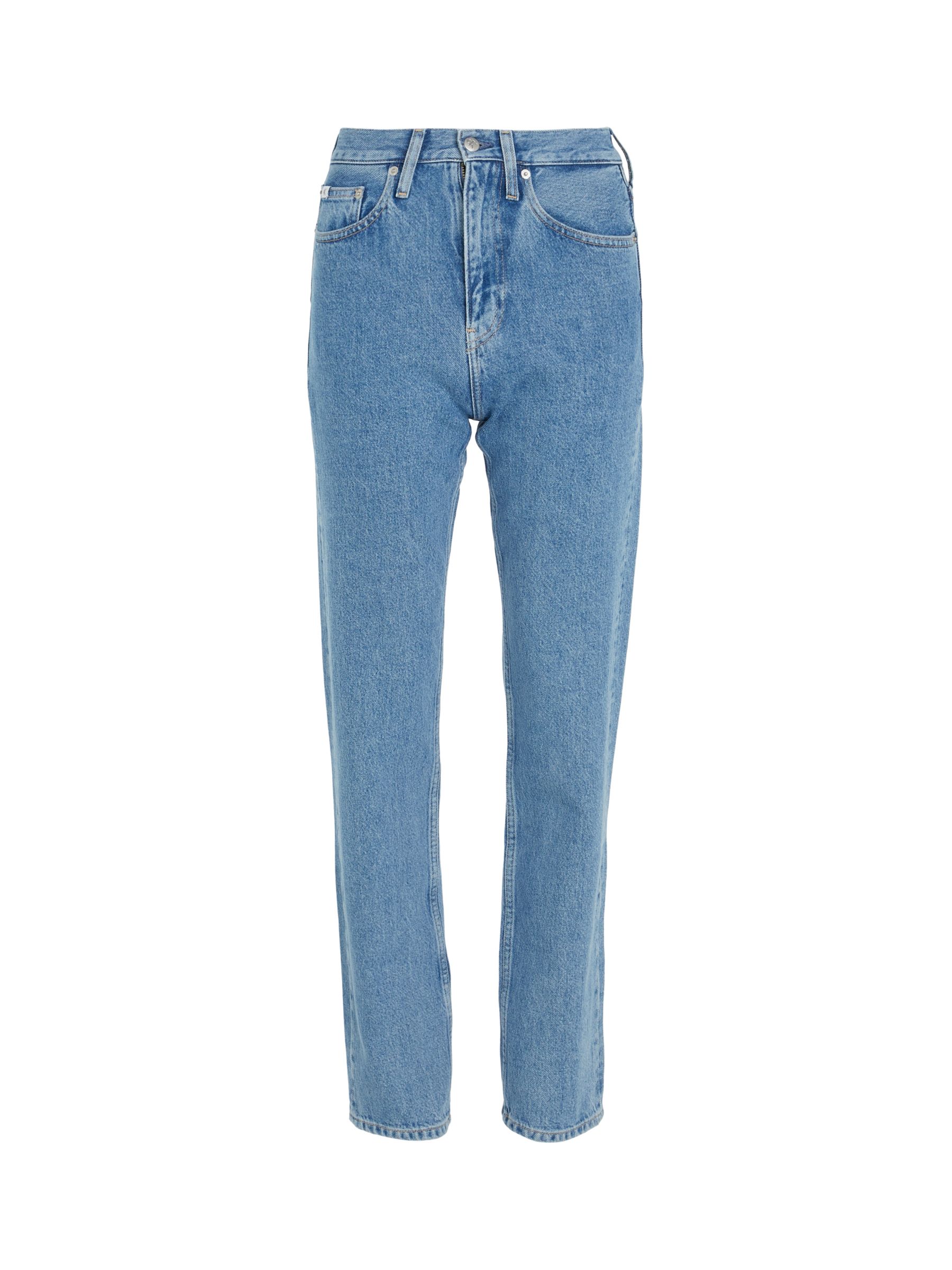 Buy Calvin Klein High Rise Straight Cut Jeans Online at johnlewis.com