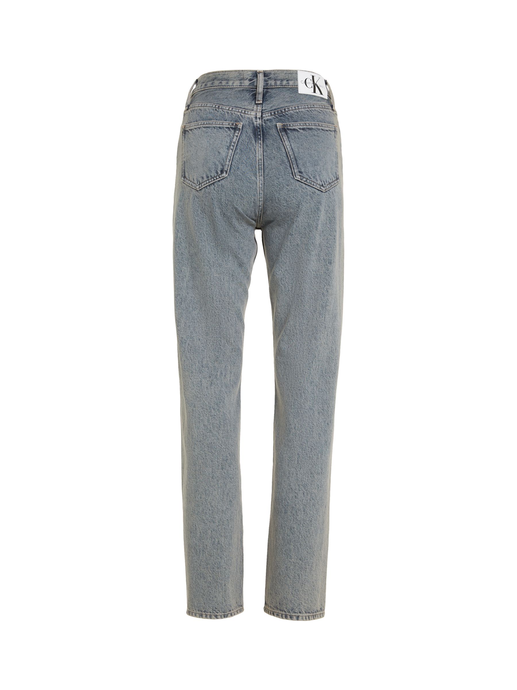 Calvin Klein High Rise Straight Cut Jeans, Grey, 27R