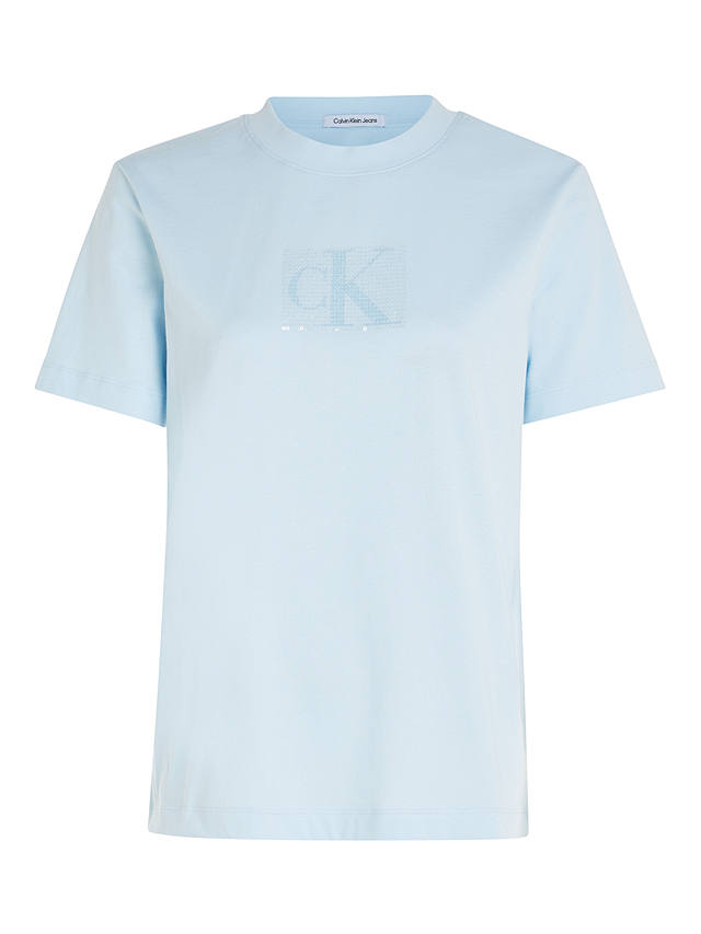 Calvin Klein Calvin Klein Jeans Sequin Logo Crew Neck T-Shirt, Keepsake Blue