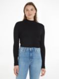 Calvin Klein Split Wrap Top, CK Black