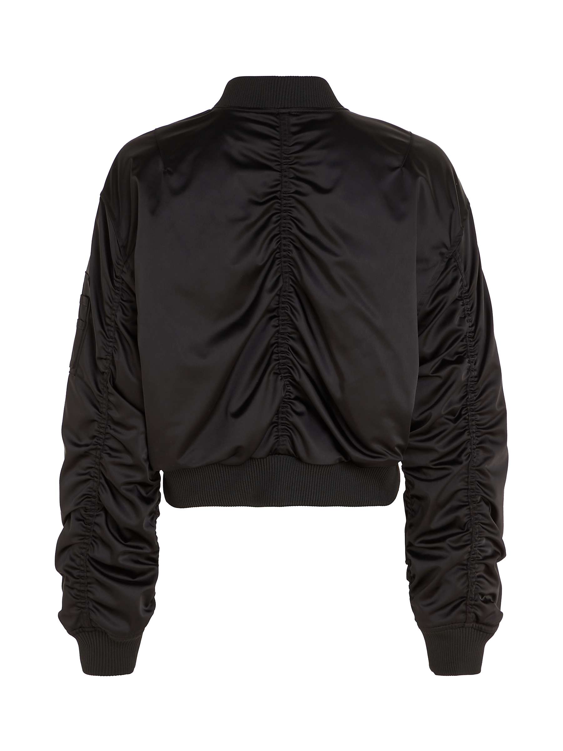 Buy Calvin Klein Satin Bomber Jacket, CK Black Online at johnlewis.com