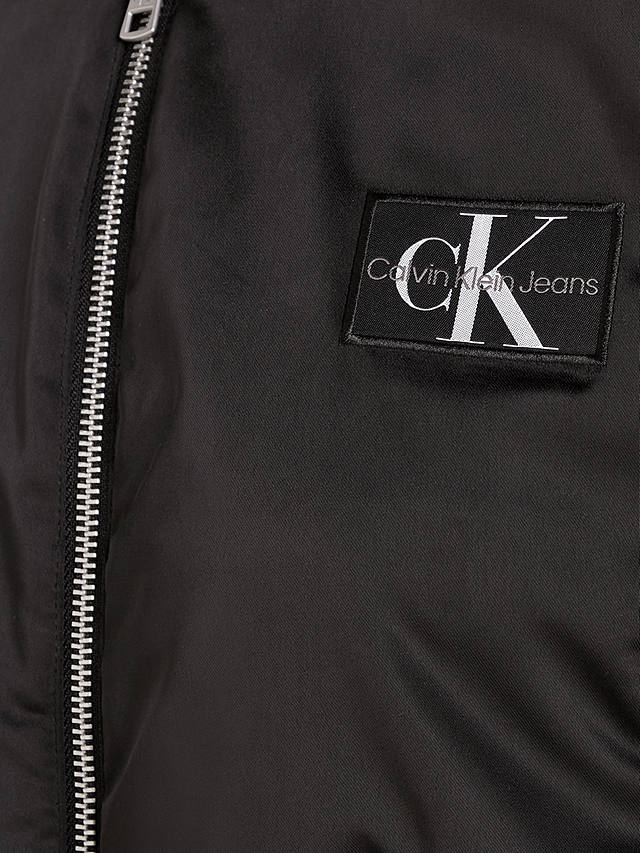 Calvin Klein Satin Bomber Jacket, CK Black