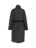 Calvin Klein Belted Quilted Coat, Black, Black