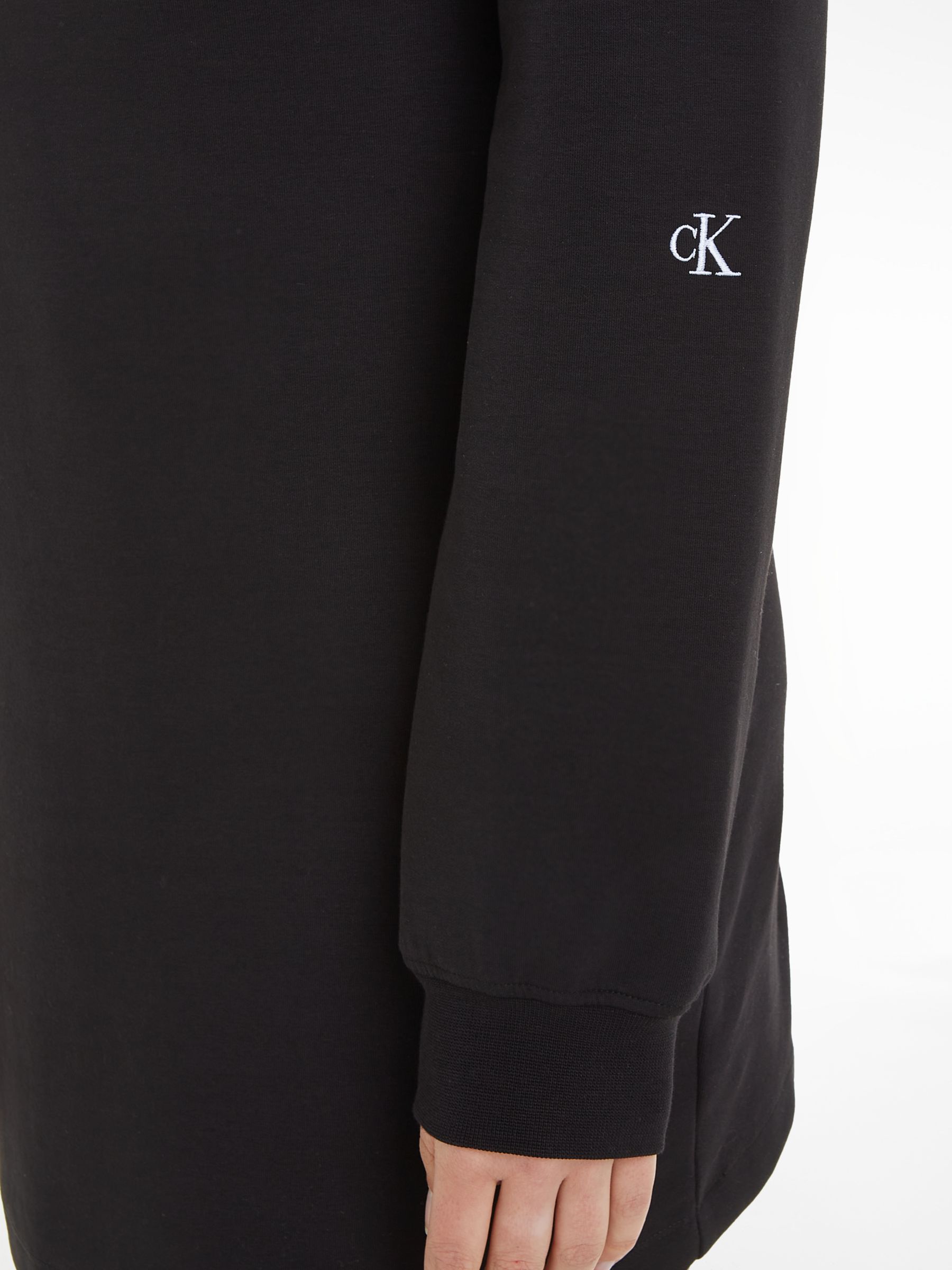 Calvin Klein Wrap Sweater Dress, Black, L