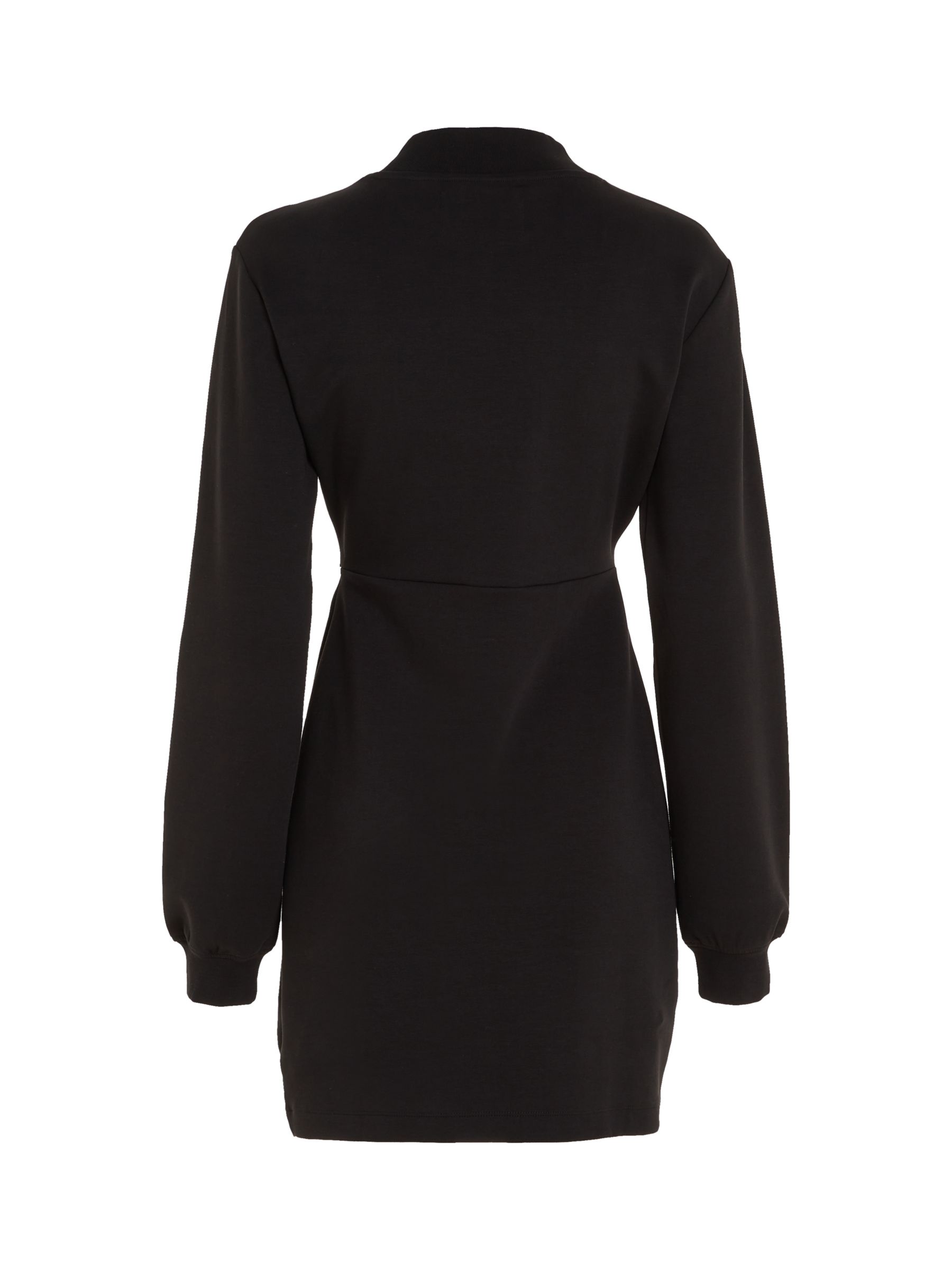 Calvin Klein Wrap Sweater Dress, Black, L