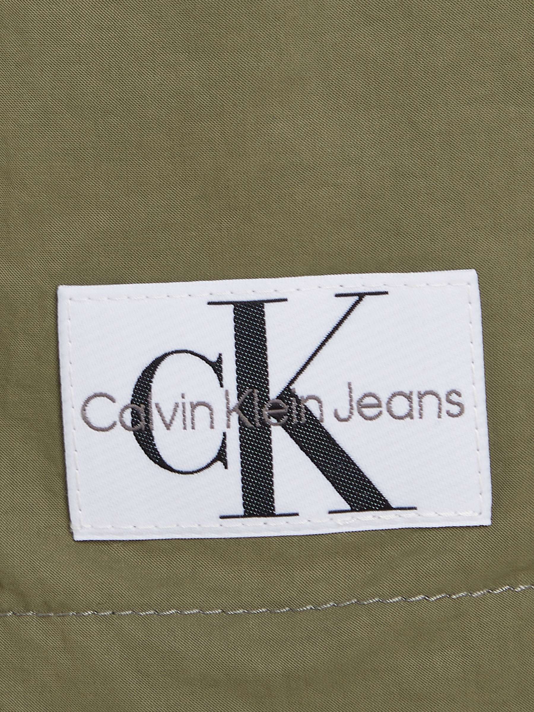 Buy Calvin Klein Jeans Soft Shirt Mini Dress, Dusty Olive Online at johnlewis.com