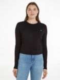 Calvin Klein Embroidered Logo Long Sleeve T-Shirt, CK Black