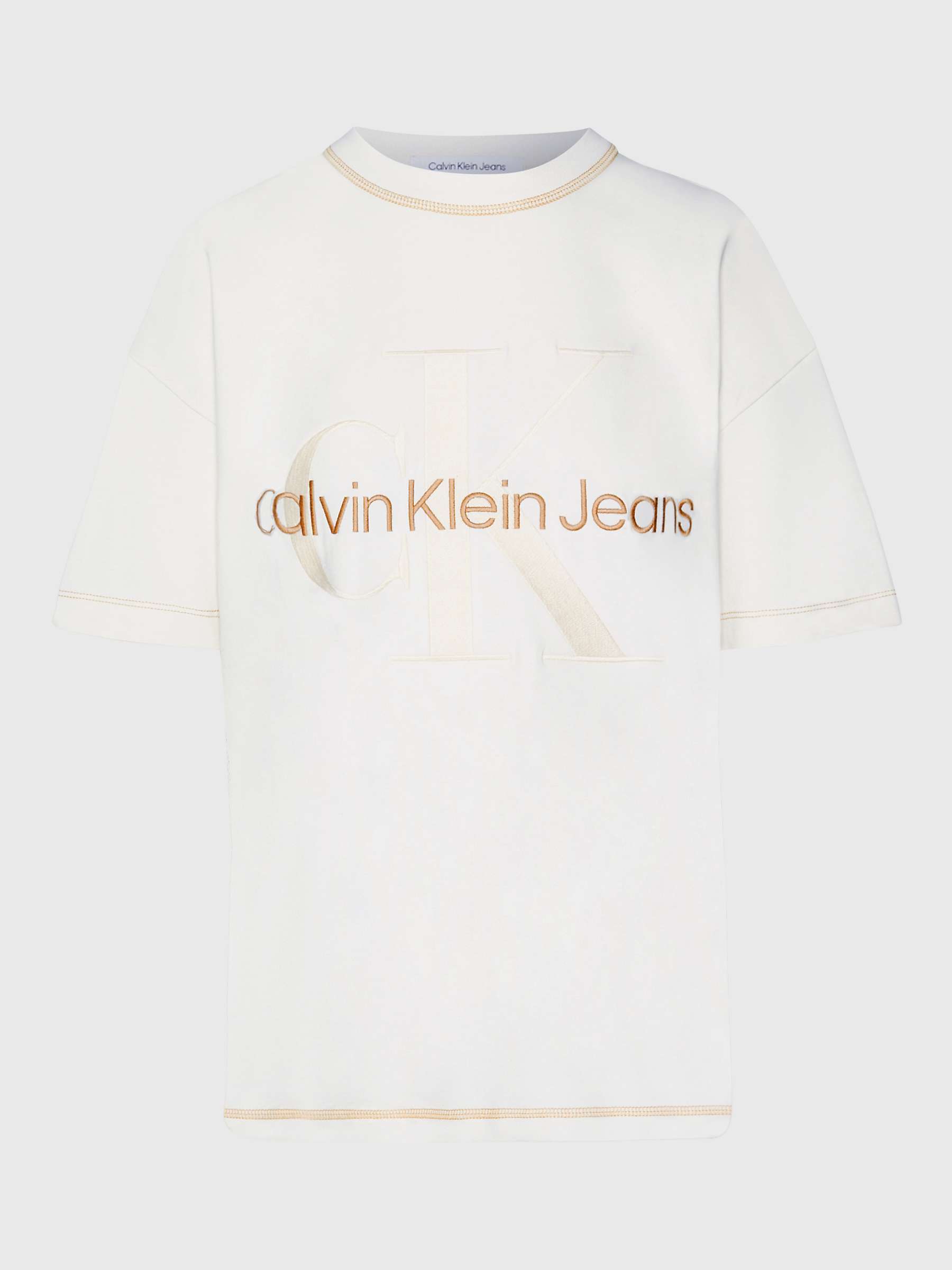 Buy Calvin Klein Hero Monologo T-Shirt, Ivory Online at johnlewis.com