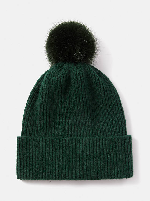 Jigsaw Faux Fur Pom Hat, Green