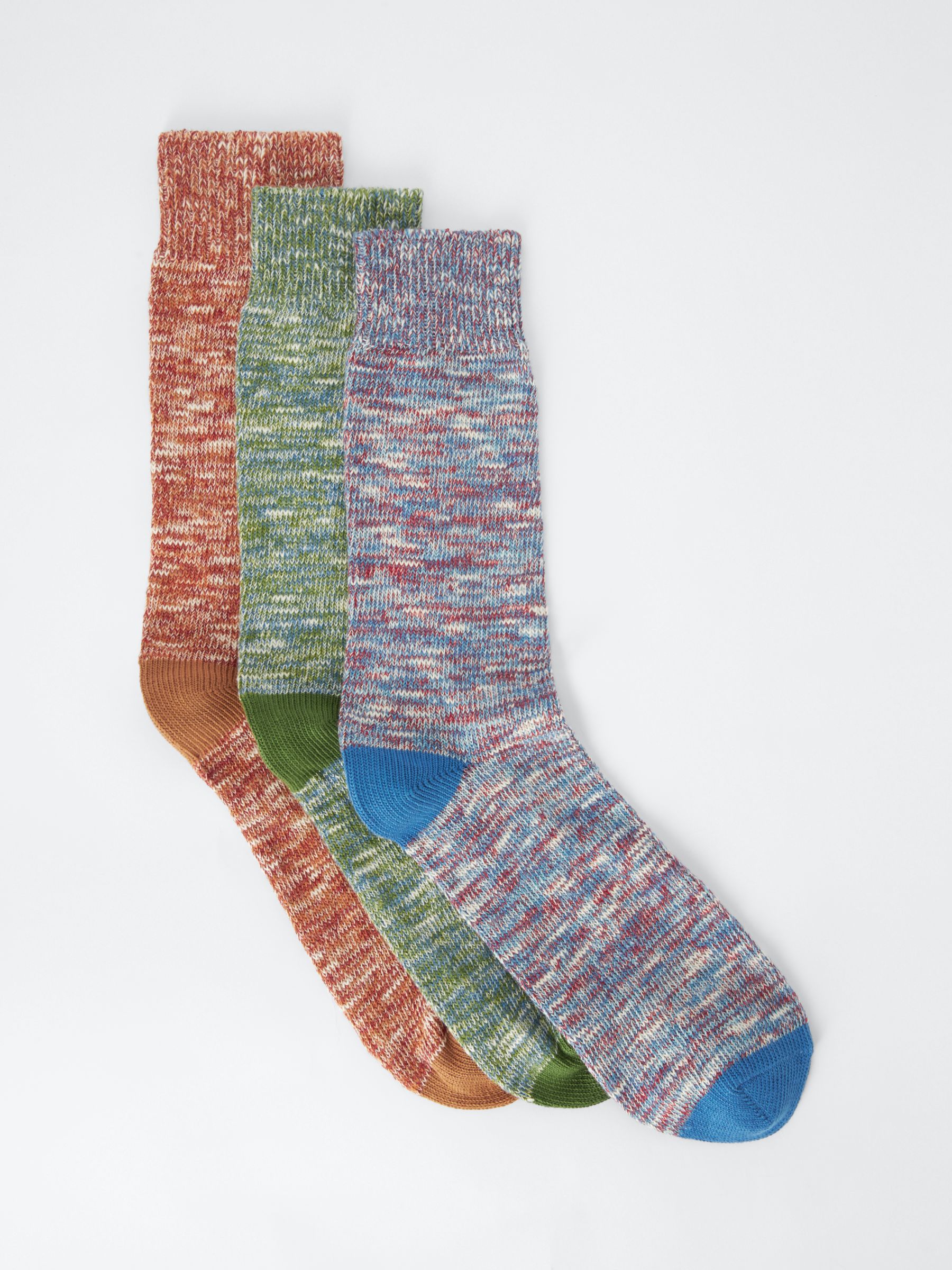 Buy John Lewis Organic Cotton Blend Multi Boot Socks, Pack of 3, Multi Online at johnlewis.com