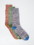 John Lewis Organic Cotton Blend Multi Boot Socks, Pack of 3, Multi
