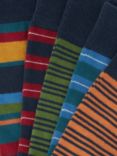 John Lewis Stripe Socks, Pack of 5, Multi