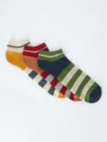 John Lewis Organic Cotton Blend Trainer Socks, Pack of 3, Multi