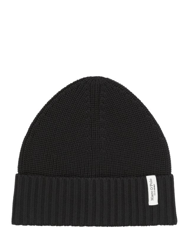 Marc O'Polo Knitted Cap, Black, One Size