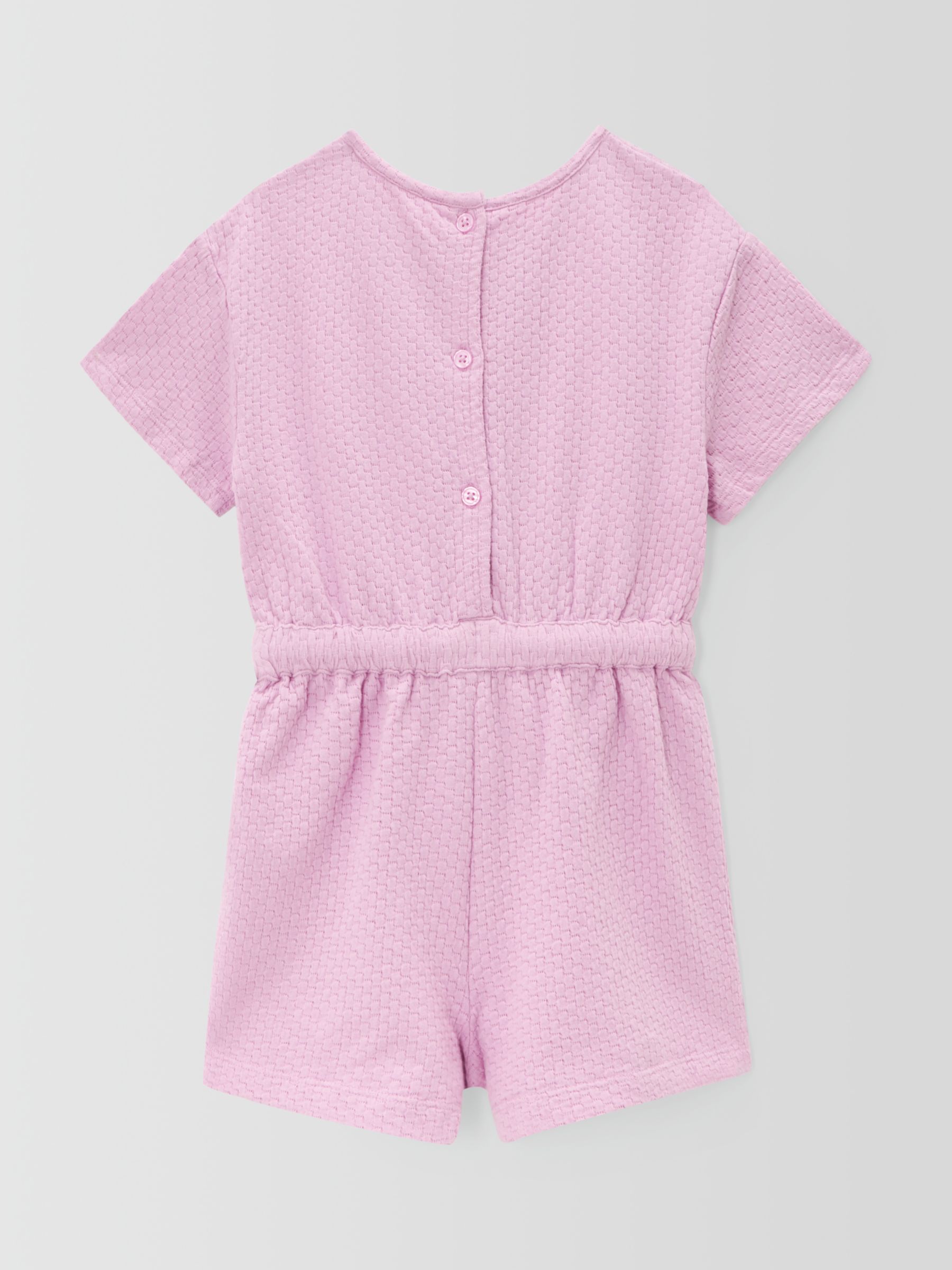 Buy John Lewis ANYDAY Kids' Ice Cream Jacquard Texture Playsuit, Pink Online at johnlewis.com