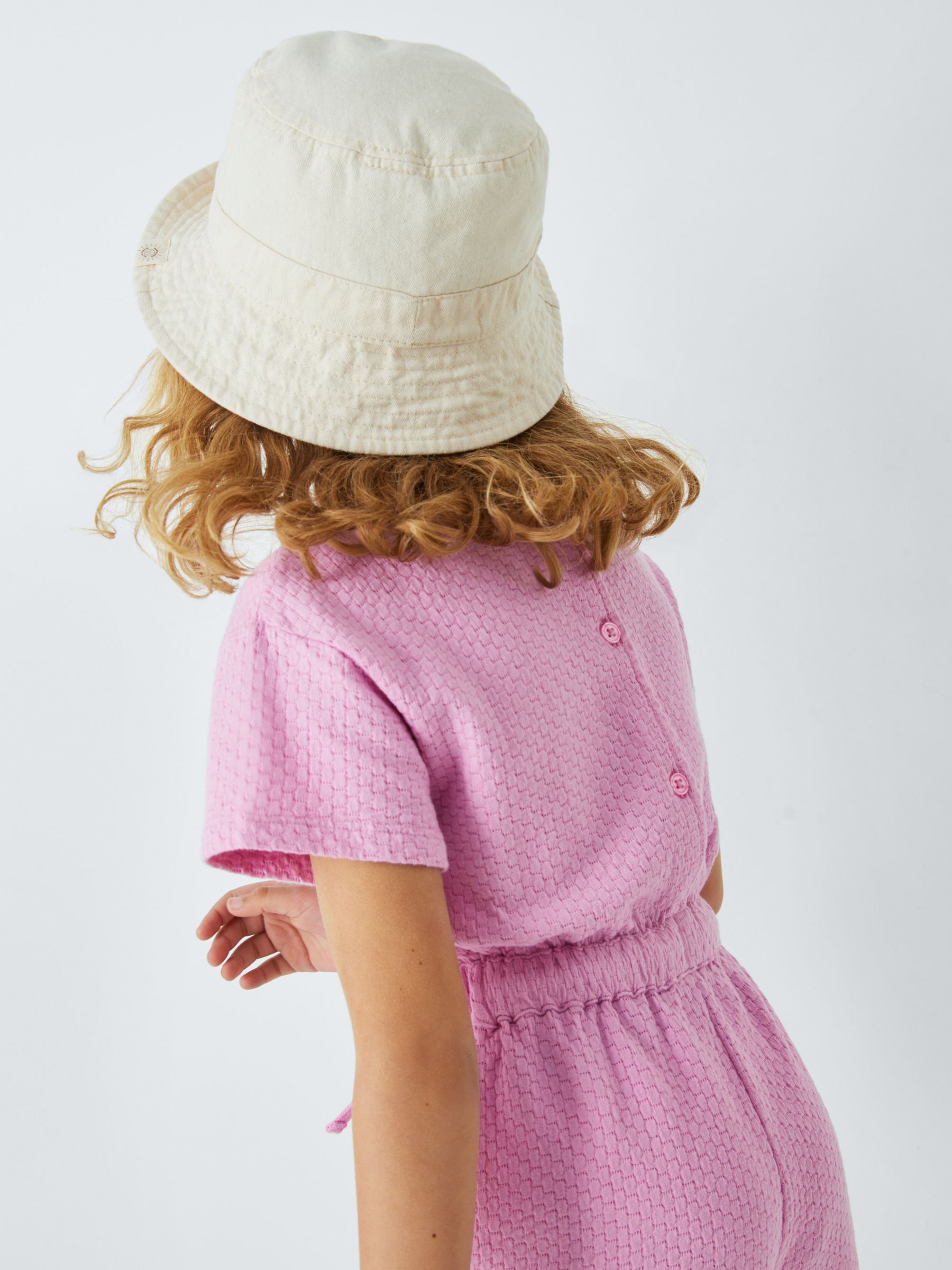 Buy John Lewis ANYDAY Kids' Ice Cream Jacquard Texture Playsuit, Pink Online at johnlewis.com