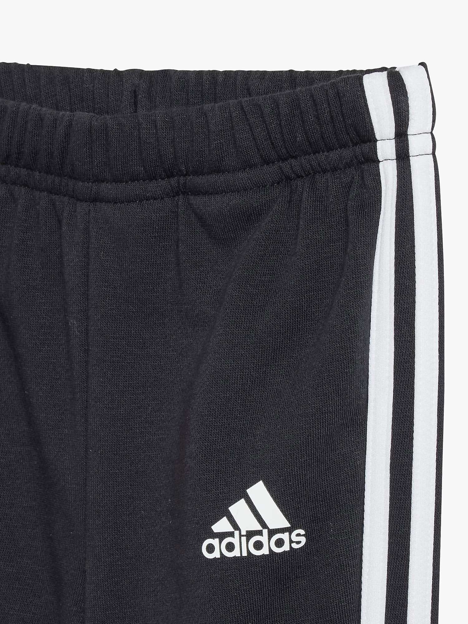 Buy adidas Baby Essentials 3 Stripes Jumper & Joggers Set, Red/White Online at johnlewis.com