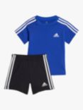 adidas Baby Essentials Sport T-Shirt & Shorts Set, Selubl/White