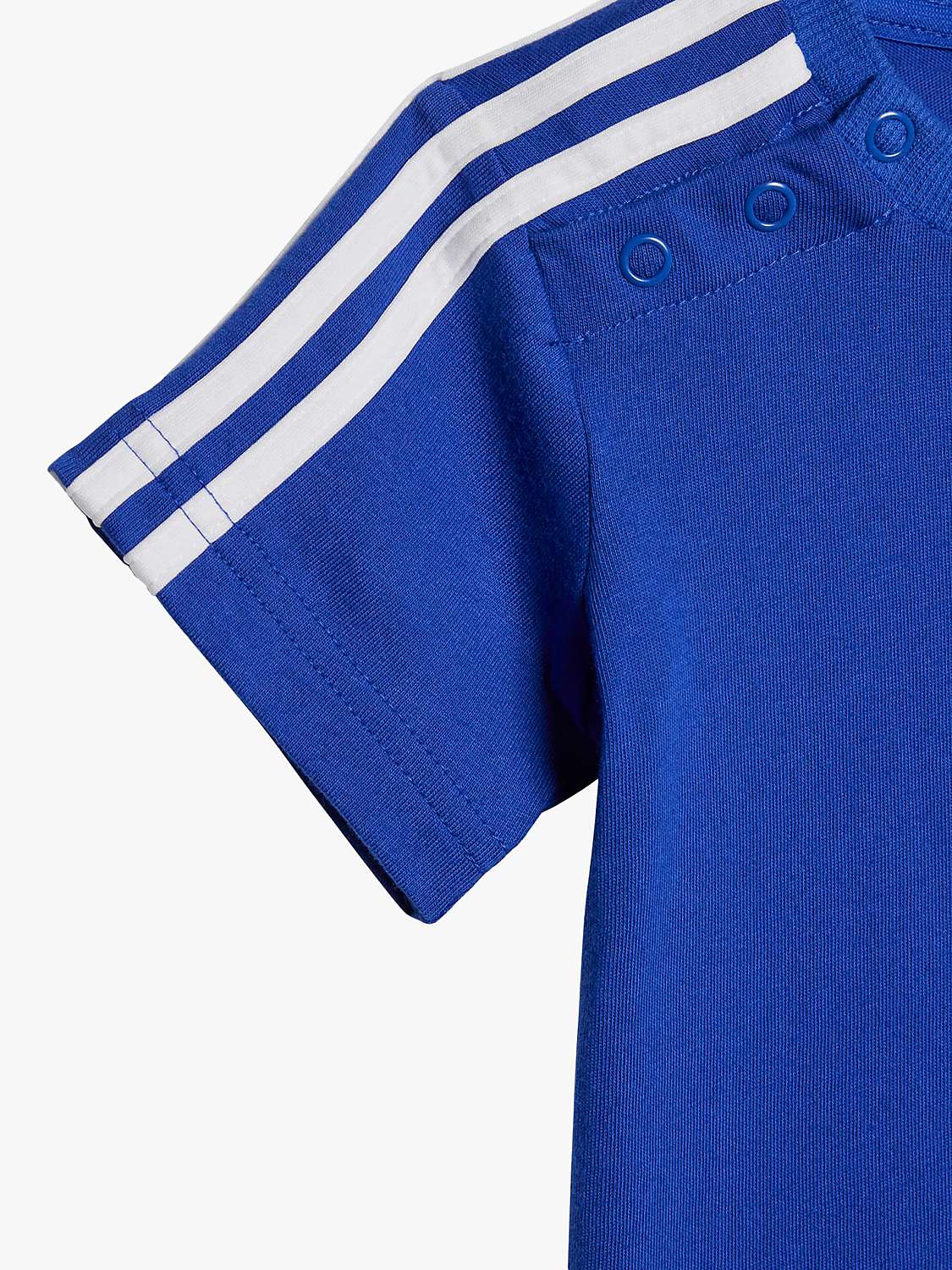 Buy adidas Baby Essentials Sport T-Shirt & Shorts Set, Selubl/White Online at johnlewis.com
