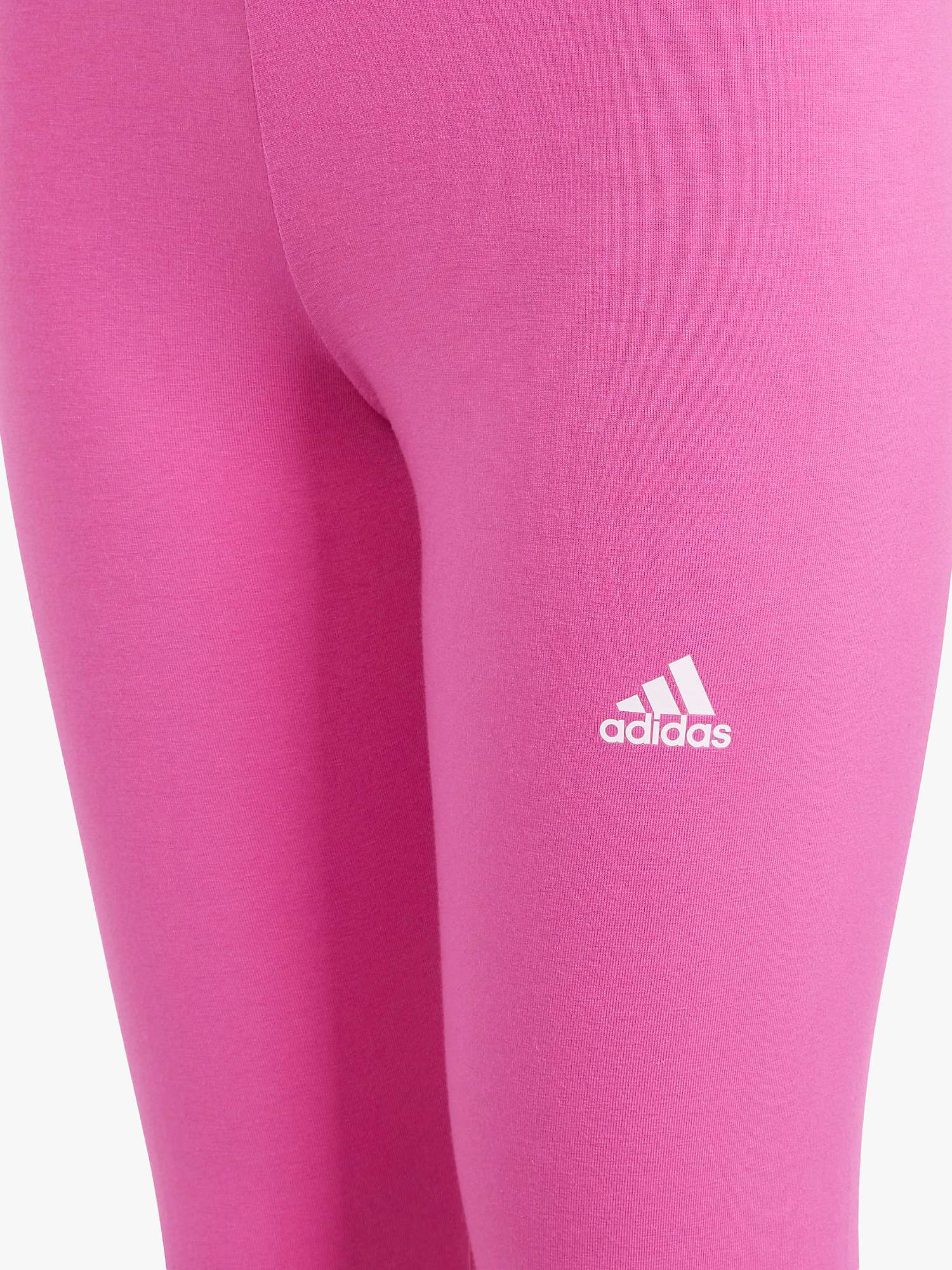 Buy adidas Kids' Essentials Linear Logo Leggings, Pink Online at johnlewis.com