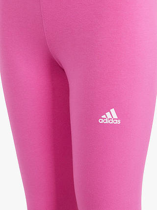 adidas Kids' Essentials Linear Logo Leggings, Pink