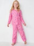 HUSH Kids' Liv Star Print Pyjama Set, Pink/Blue