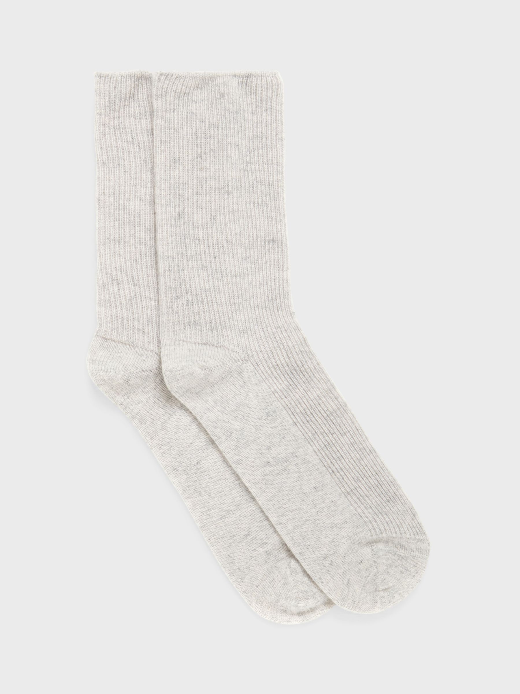 Hobbs Cashmere Ankle Socks, Light Grey at John Lewis & Partners