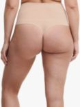 Chantelle Light Shaping High Waisted String Knickers, Clay Nude