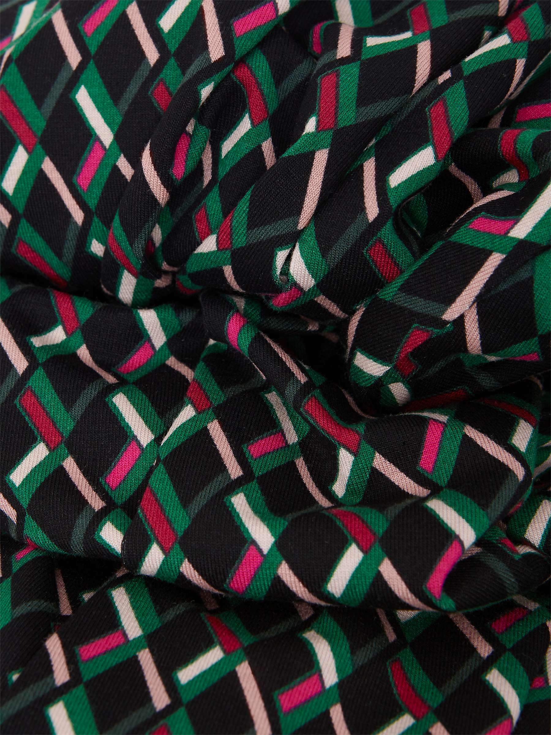 Buy Hobbs Petite Kataline Abstract Print Midi Wrap Dress, Black/Multi Online at johnlewis.com