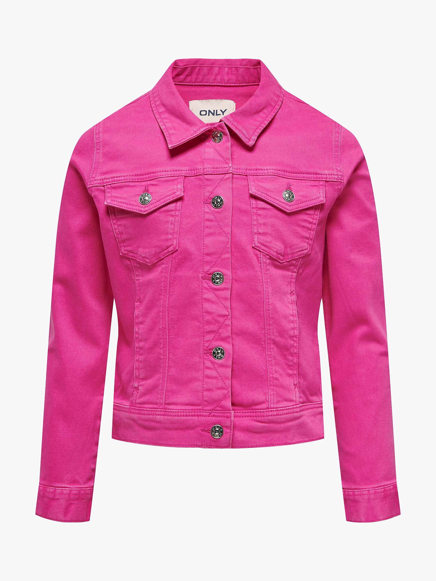 Buy KIDS ONLY Kids' Plain Denim Jacket, Raspberry Rose Online at johnlewis.com