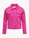 KIDS ONLY Kids' Plain Denim Jacket, Raspberry Rose, Raspberry Rose