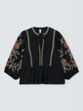 AND/OR Liberty Embroidered Blouse, Black