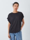 AND/OR Della Linen T-Shirt, Charcoal