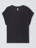 AND/OR Della Linen T-Shirt, Charcoal