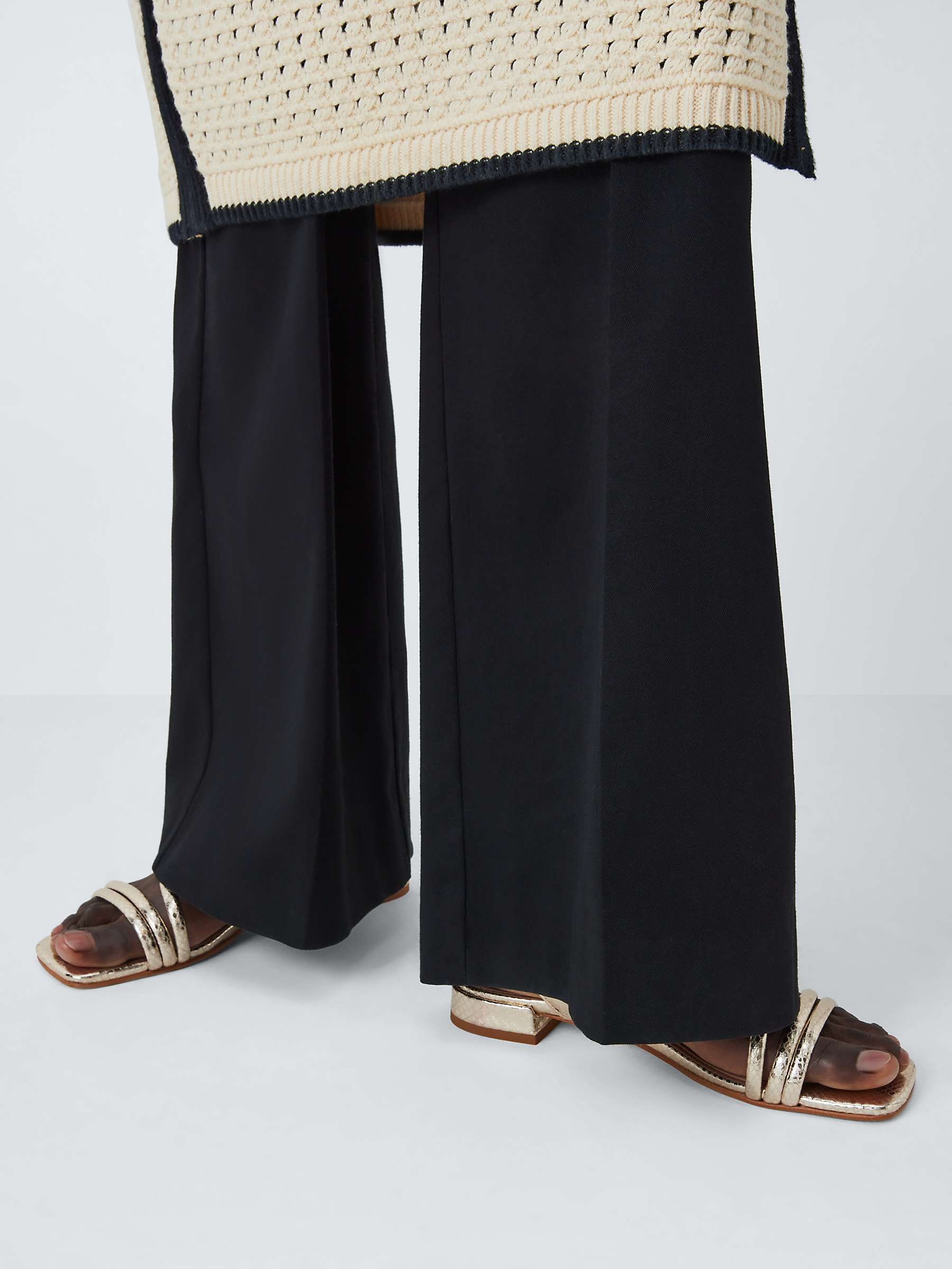 Buy John Lewis Lisbeth Leather Asymmetric Strap Dressy Flat Sandals, Gold Online at johnlewis.com