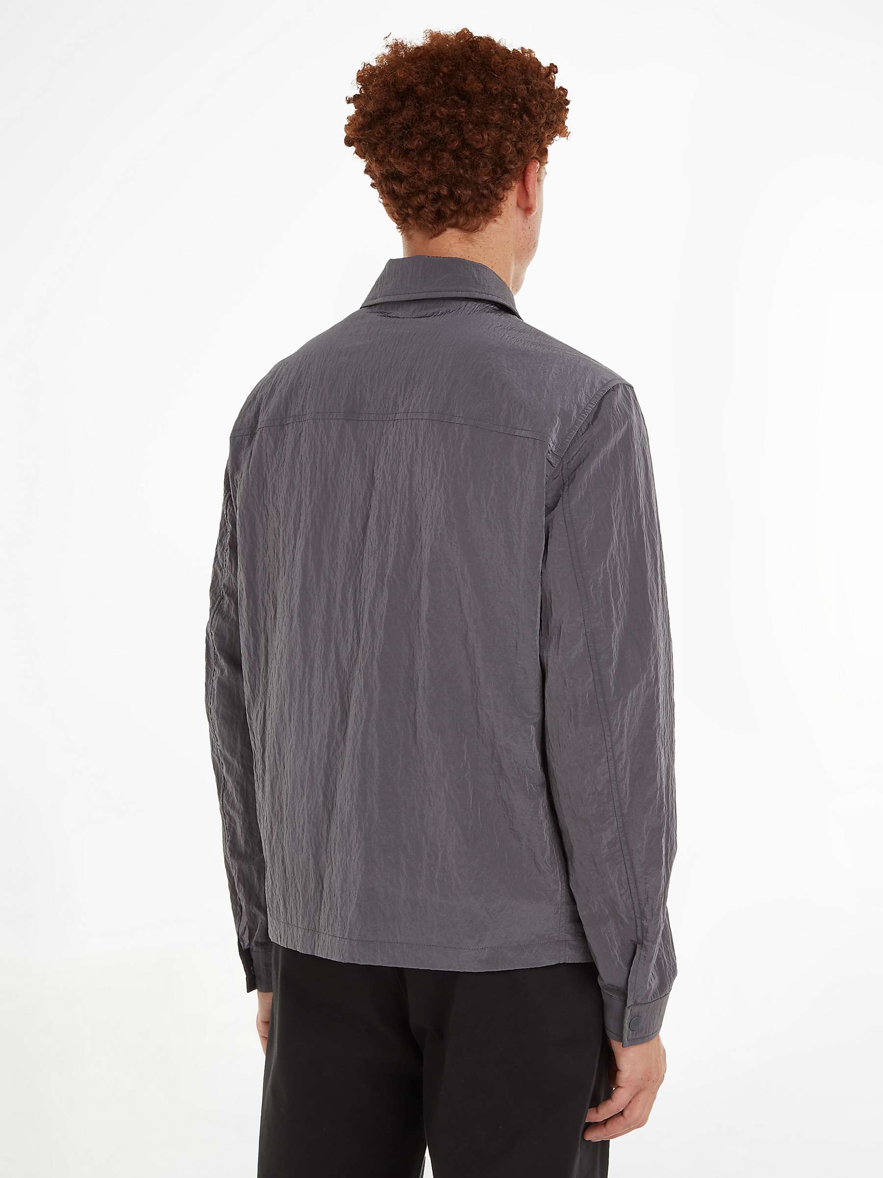 Buy Calvin Klein Crinkle 2.0 Shirt Jacket, Grey Online at johnlewis.com