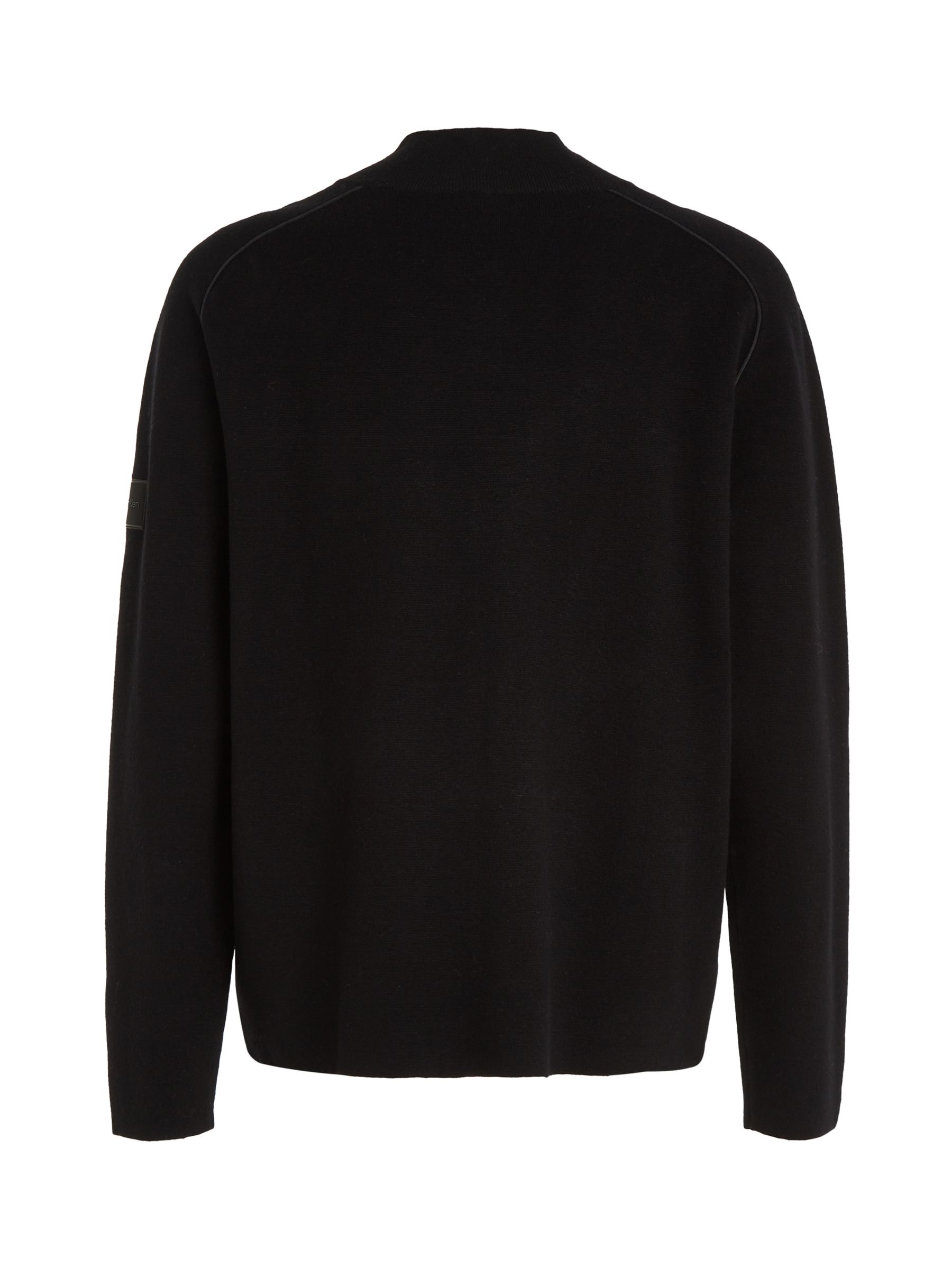 Buy Calvin Klein Milano Stitch Zip Jumper, Black Online at johnlewis.com